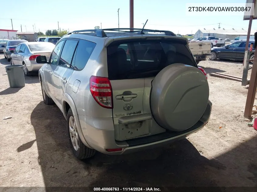 2010 Toyota Rav4 Limited VIN: 2T3DK4DV0AW030847 Lot: 40866763