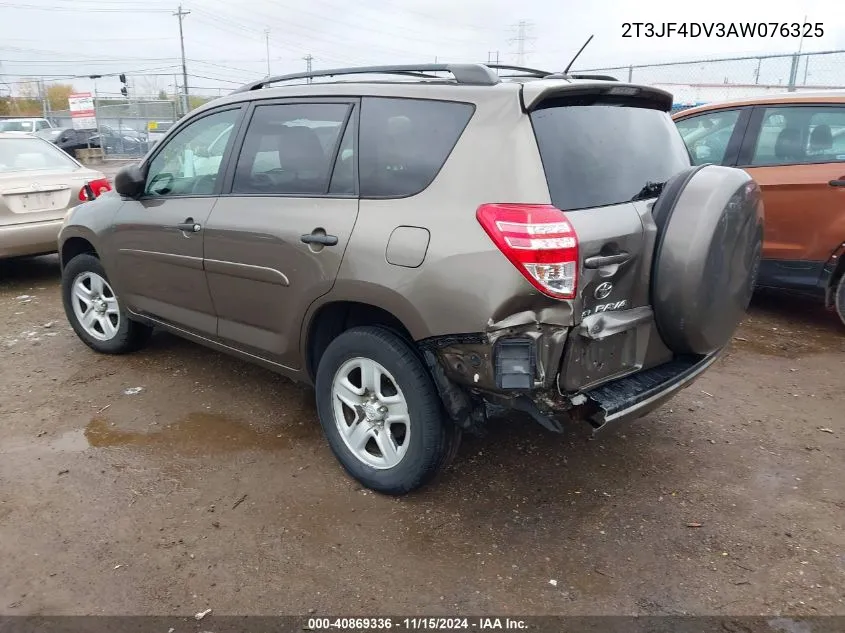 2010 Toyota Rav4 VIN: 2T3JF4DV3AW076325 Lot: 40869336