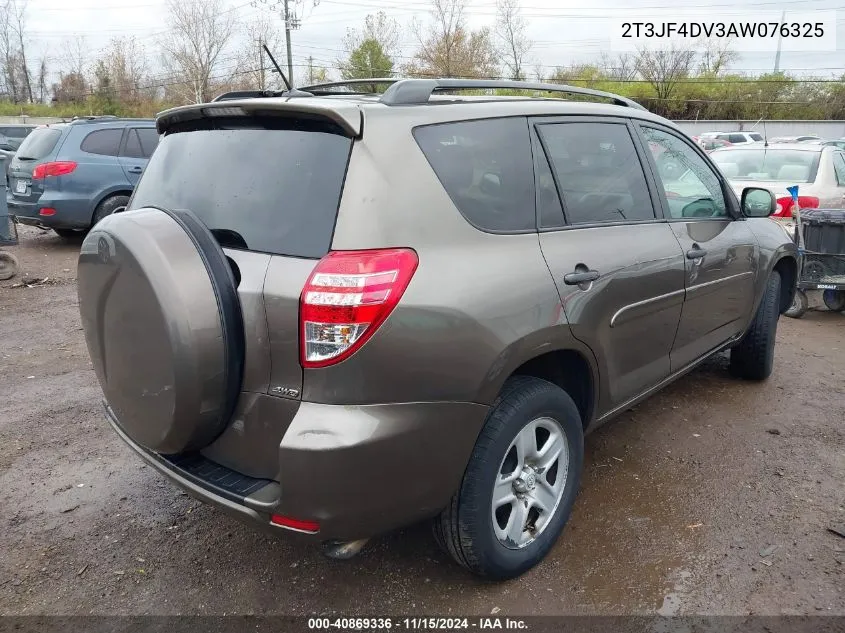 2010 Toyota Rav4 VIN: 2T3JF4DV3AW076325 Lot: 40869336