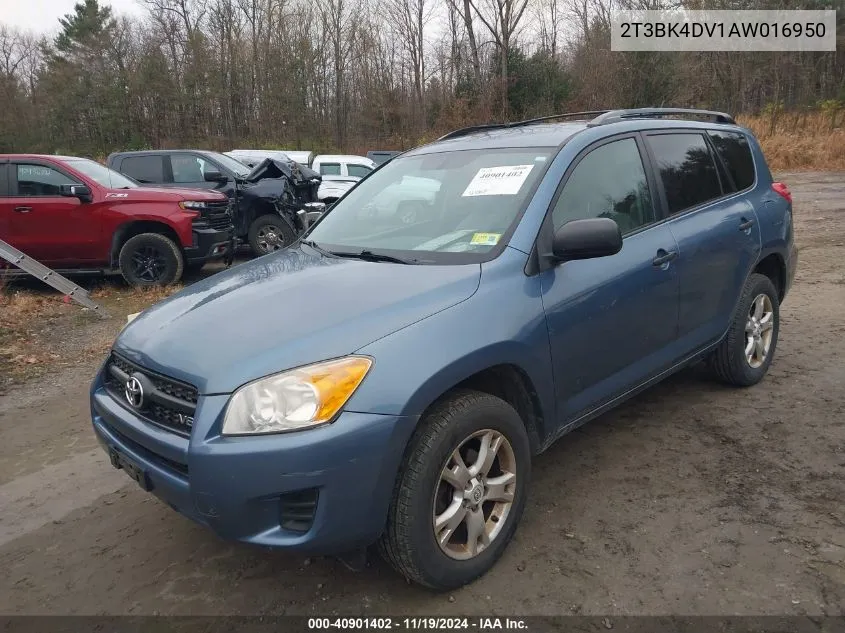 2010 Toyota Rav4 Base V6 VIN: 2T3BK4DV1AW016950 Lot: 40901402