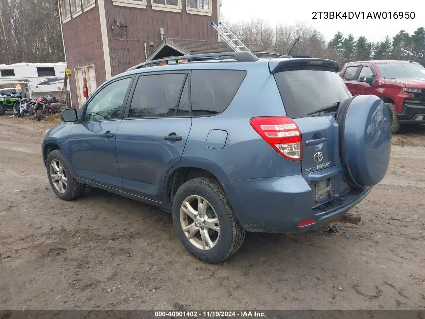 2010 Toyota Rav4 Base V6 VIN: 2T3BK4DV1AW016950 Lot: 40901402