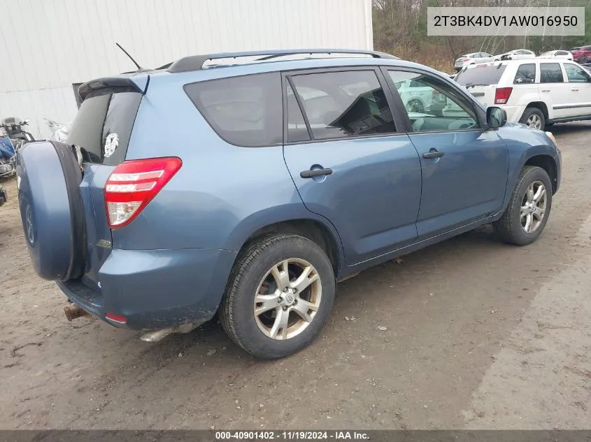 2010 Toyota Rav4 Base V6 VIN: 2T3BK4DV1AW016950 Lot: 40901402