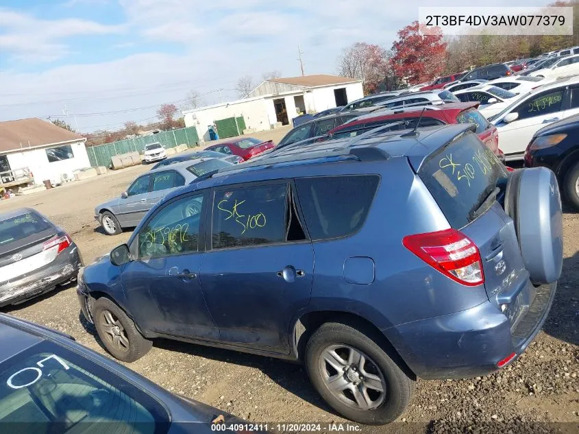 2010 Toyota Rav4 VIN: 2T3BF4DV3AW077379 Lot: 40912411