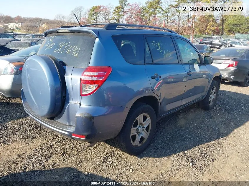 2010 Toyota Rav4 VIN: 2T3BF4DV3AW077379 Lot: 40912411