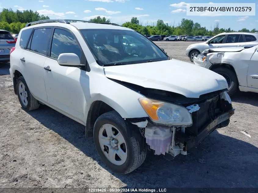 2011 Toyota Rav4 VIN: 2T3BF4DV4BW102579 Lot: 12019425