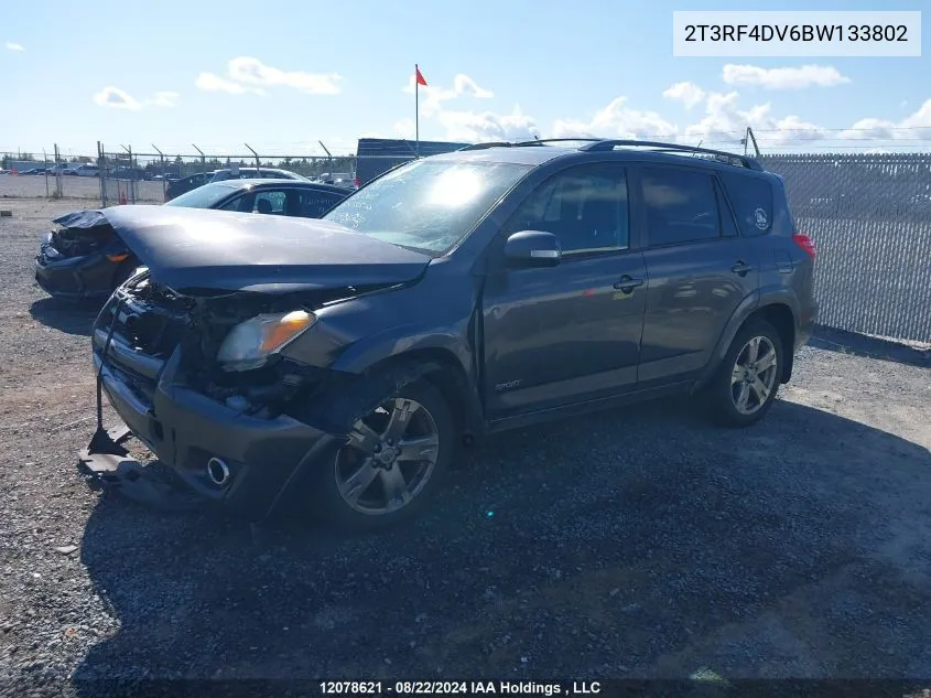 2011 Toyota Rav4 Sport VIN: 2T3RF4DV6BW133802 Lot: 12078621