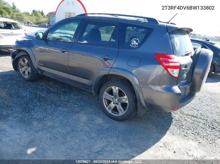 2011 Toyota Rav4 Sport VIN: 2T3RF4DV6BW133802 Lot: 12078621