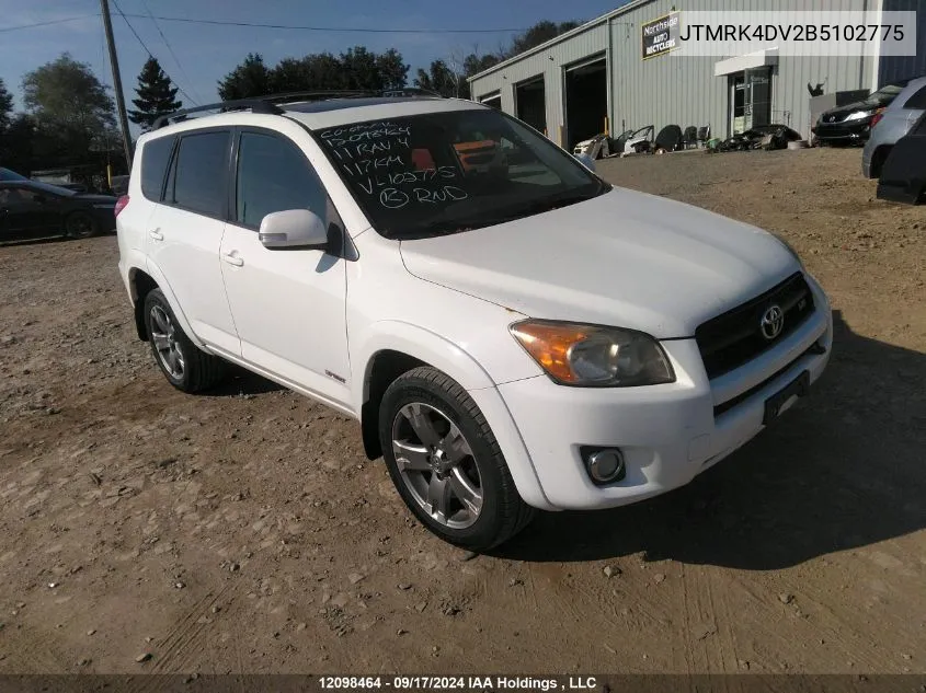 2011 Toyota Rav4 Sport V6 VIN: JTMRK4DV2B5102775 Lot: 12098464