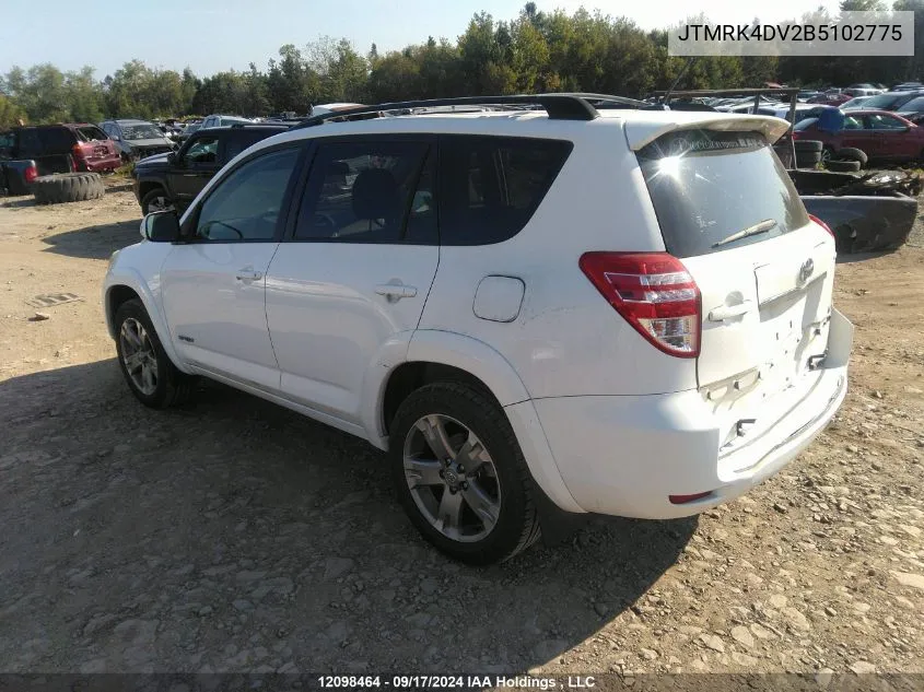 2011 Toyota Rav4 Sport V6 VIN: JTMRK4DV2B5102775 Lot: 12098464