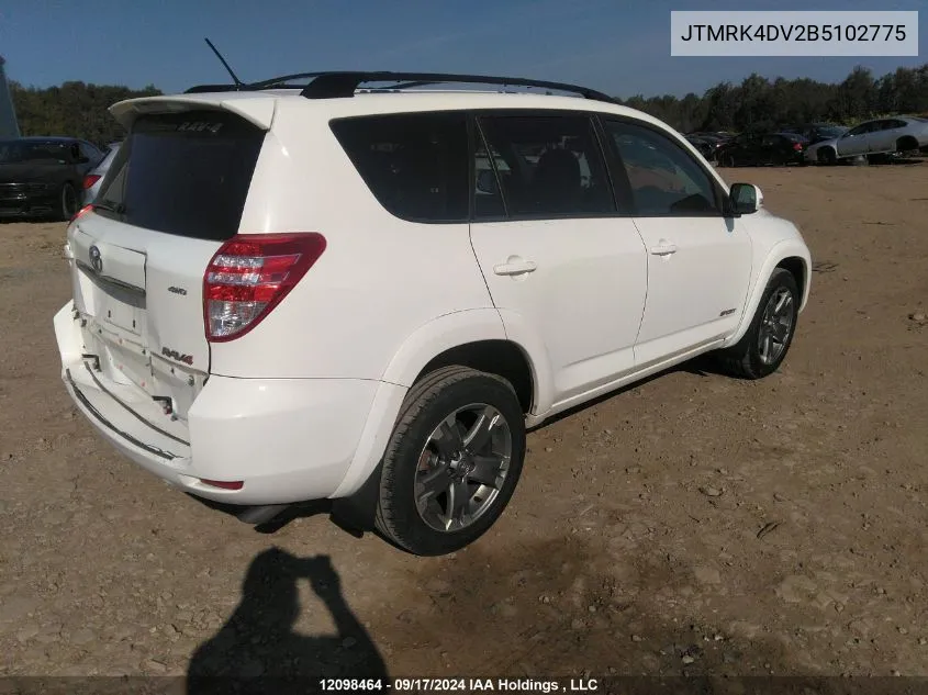 2011 Toyota Rav4 Sport V6 VIN: JTMRK4DV2B5102775 Lot: 12098464