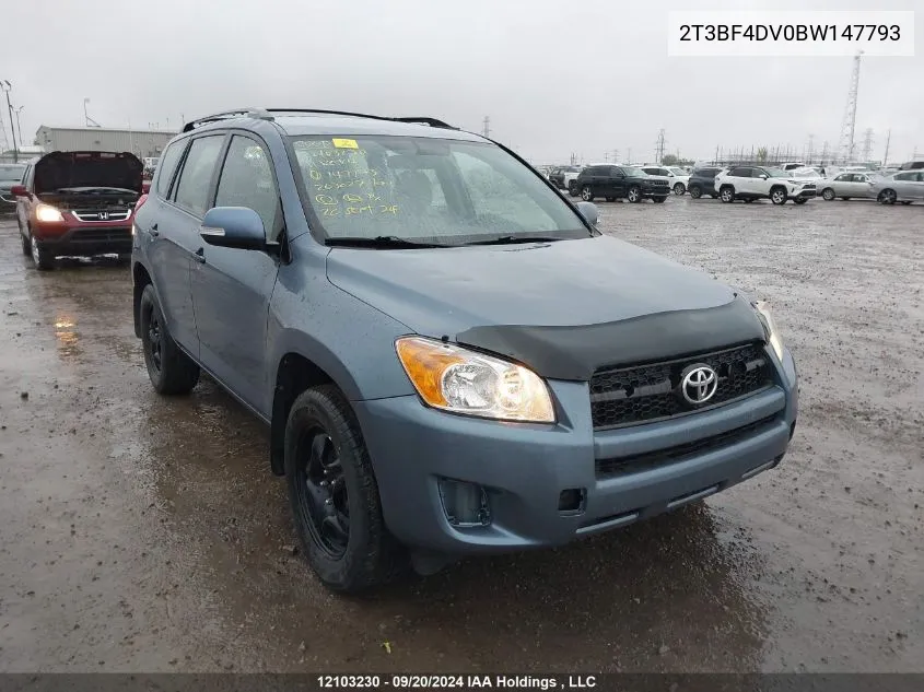 2011 Toyota Rav4 VIN: 2T3BF4DV0BW147793 Lot: 12103230