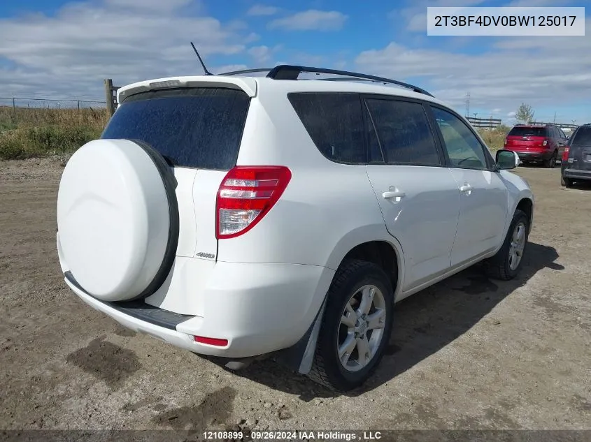 2011 Toyota Rav4 VIN: 2T3BF4DV0BW125017 Lot: 12108899