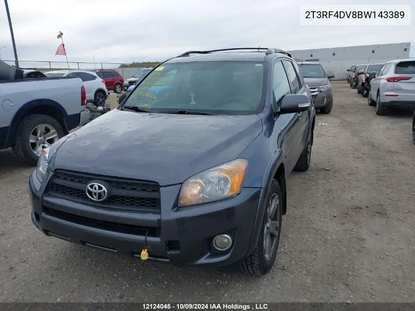 2011 Toyota Rav4 Sport VIN: 2T3RF4DV8BW143389 Lot: 12124045