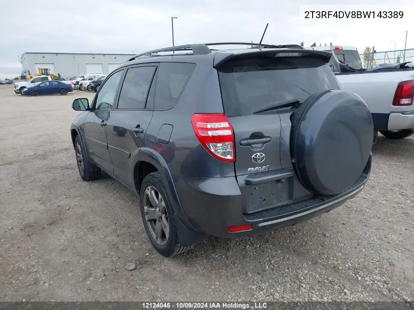 2011 Toyota Rav4 Sport VIN: 2T3RF4DV8BW143389 Lot: 12124045