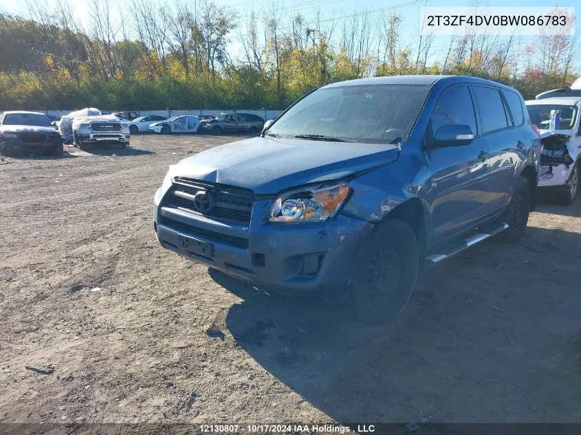 2011 Toyota Rav4 VIN: 2T3ZF4DV0BW086783 Lot: 12130807