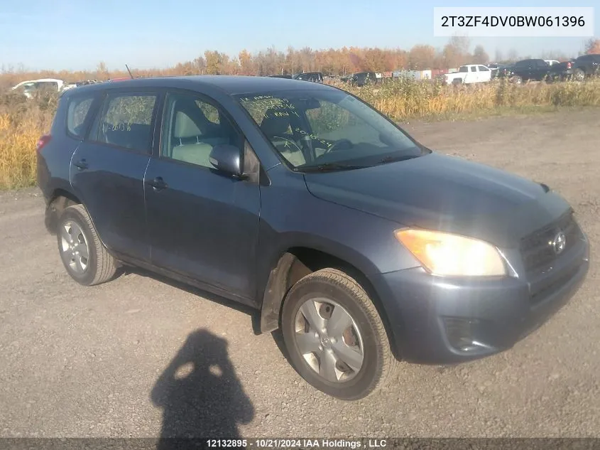 2011 Toyota Rav4 VIN: 2T3ZF4DV0BW061396 Lot: 12132895