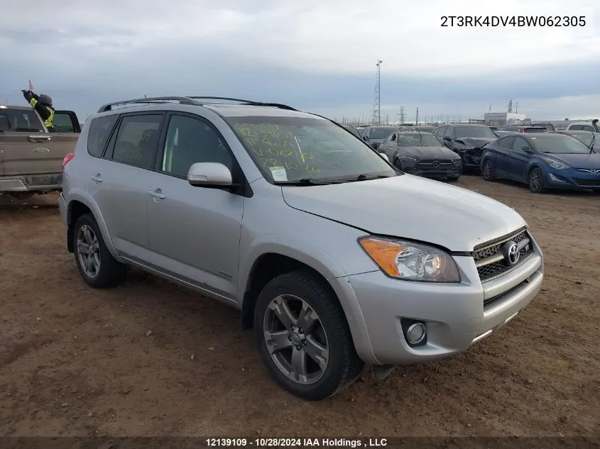 2011 Toyota Rav4 Sport VIN: 2T3RK4DV4BW062305 Lot: 12139109