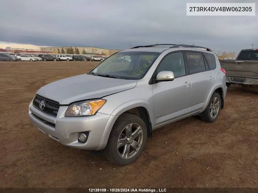 2011 Toyota Rav4 Sport VIN: 2T3RK4DV4BW062305 Lot: 12139109