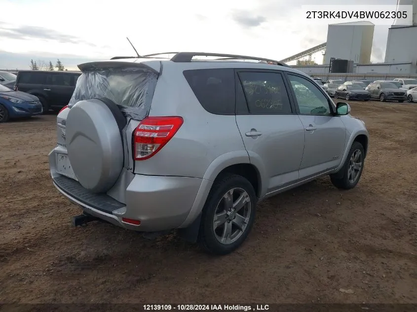 2011 Toyota Rav4 Sport VIN: 2T3RK4DV4BW062305 Lot: 12139109