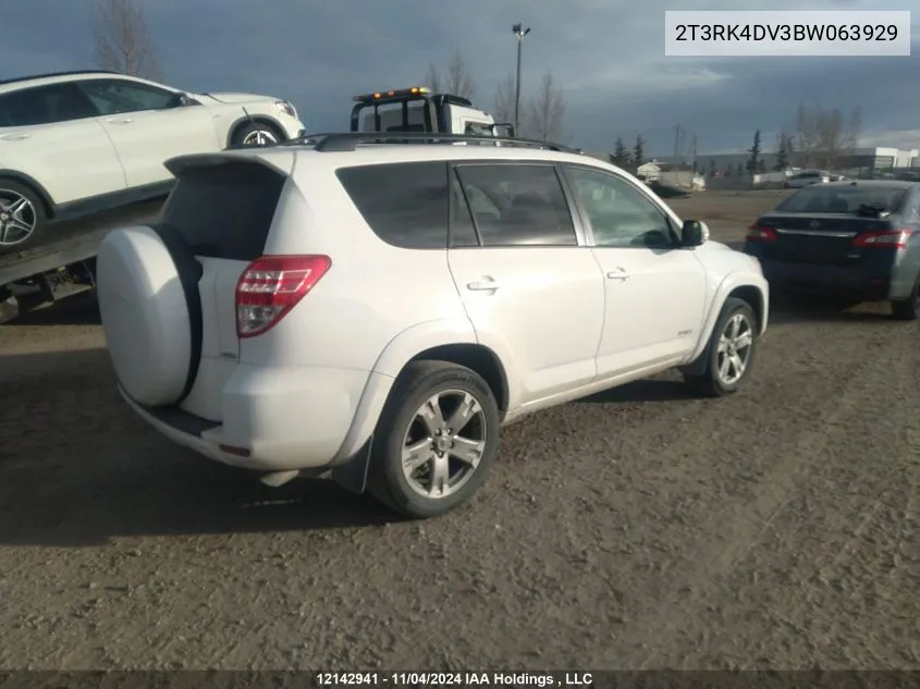 2011 Toyota Rav4 Sport VIN: 2T3RK4DV3BW063929 Lot: 12142941