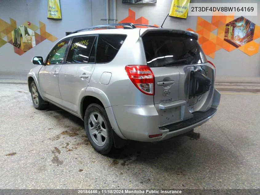 2011 Toyota Rav4 Limited VIN: 2T3DF4DV8BW164169 Lot: 20184446