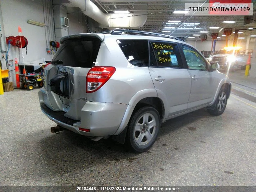 2011 Toyota Rav4 Limited VIN: 2T3DF4DV8BW164169 Lot: 20184446