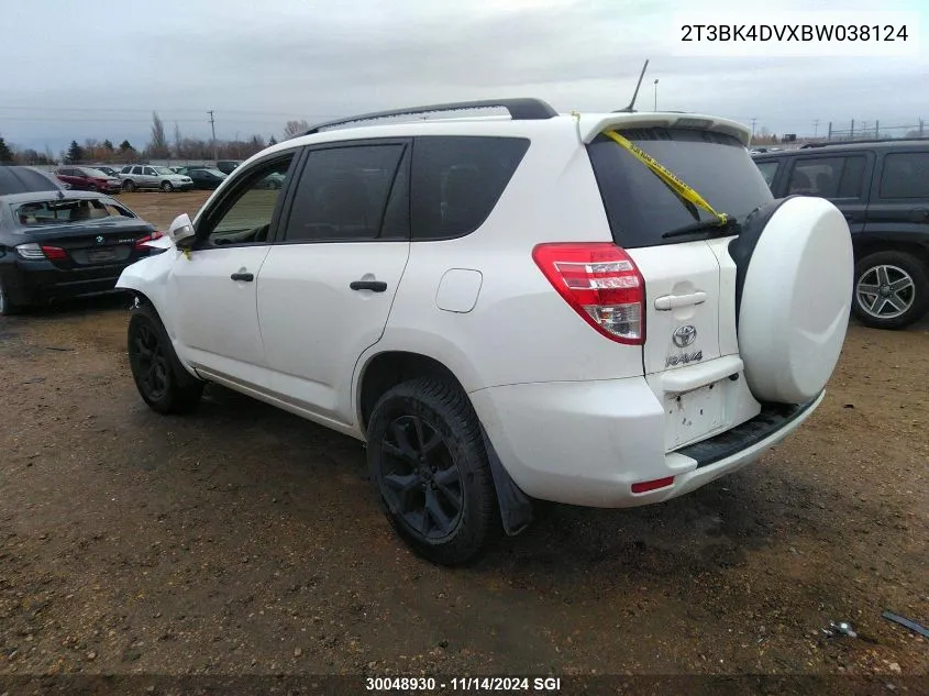 2011 Toyota Rav4 VIN: 2T3BK4DVXBW038124 Lot: 30048930