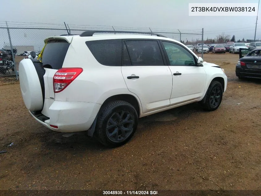 2011 Toyota Rav4 VIN: 2T3BK4DVXBW038124 Lot: 30048930