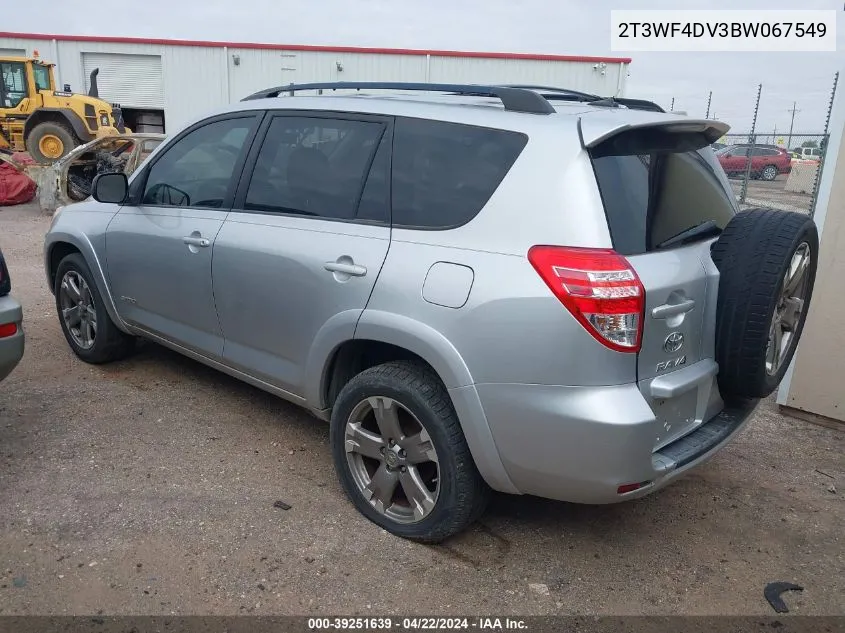 2T3WF4DV3BW067549 2011 Toyota Rav4 Sport