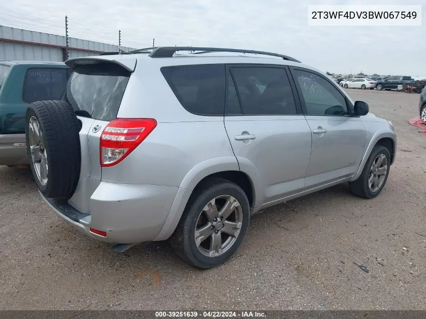 2T3WF4DV3BW067549 2011 Toyota Rav4 Sport