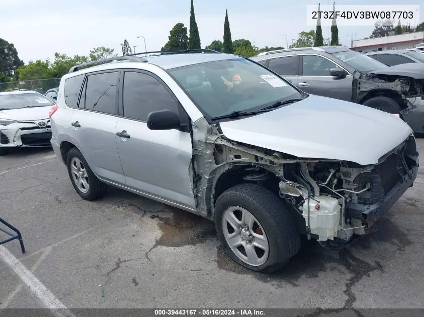 2011 Toyota Rav4 VIN: 2T3ZF4DV3BW087703 Lot: 39443167