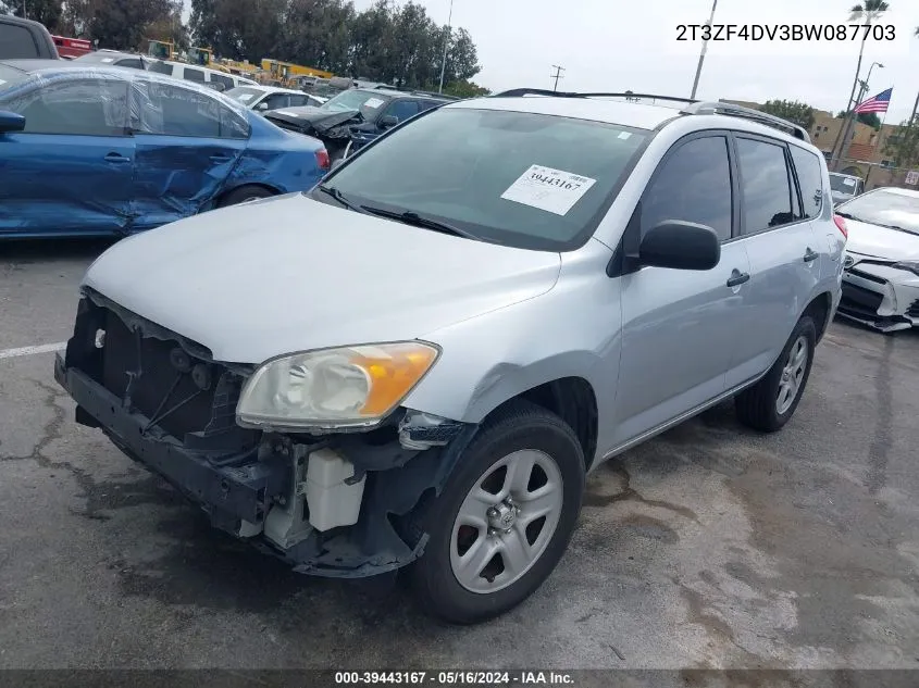 2011 Toyota Rav4 VIN: 2T3ZF4DV3BW087703 Lot: 39443167