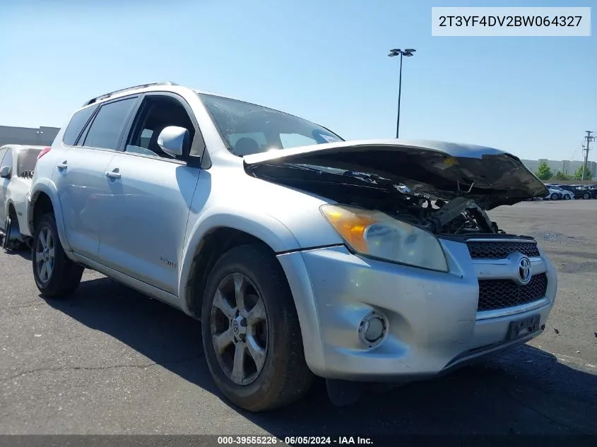 2011 Toyota Rav4 Limited VIN: 2T3YF4DV2BW064327 Lot: 39555226