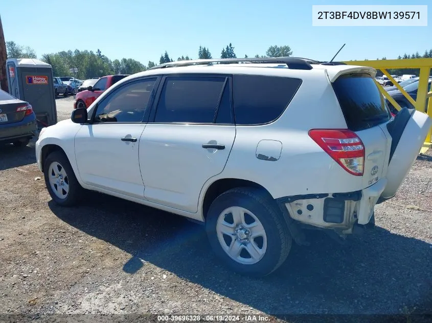 2011 Toyota Rav4 VIN: 2T3BF4DV8BW139571 Lot: 39696328