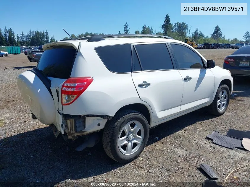 2011 Toyota Rav4 VIN: 2T3BF4DV8BW139571 Lot: 39696328