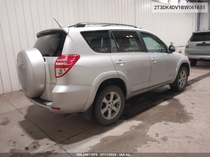 2T3DK4DV1BW061851 2011 Toyota Rav4 Limited V6