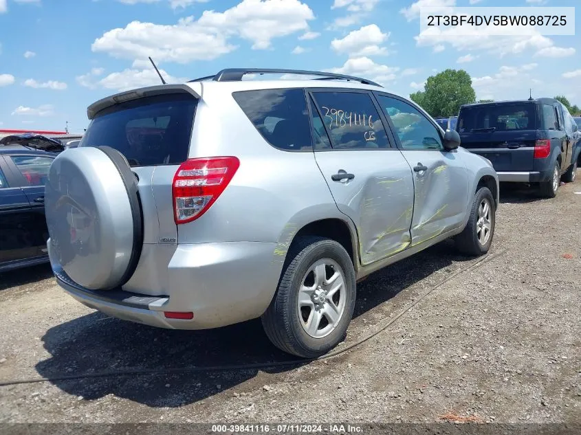 2011 Toyota Rav4 VIN: 2T3BF4DV5BW088725 Lot: 39841116