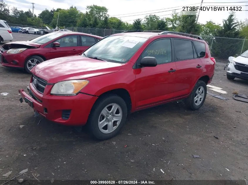 2011 Toyota Rav4 VIN: 2T3BF4DV1BW114432 Lot: 39950528