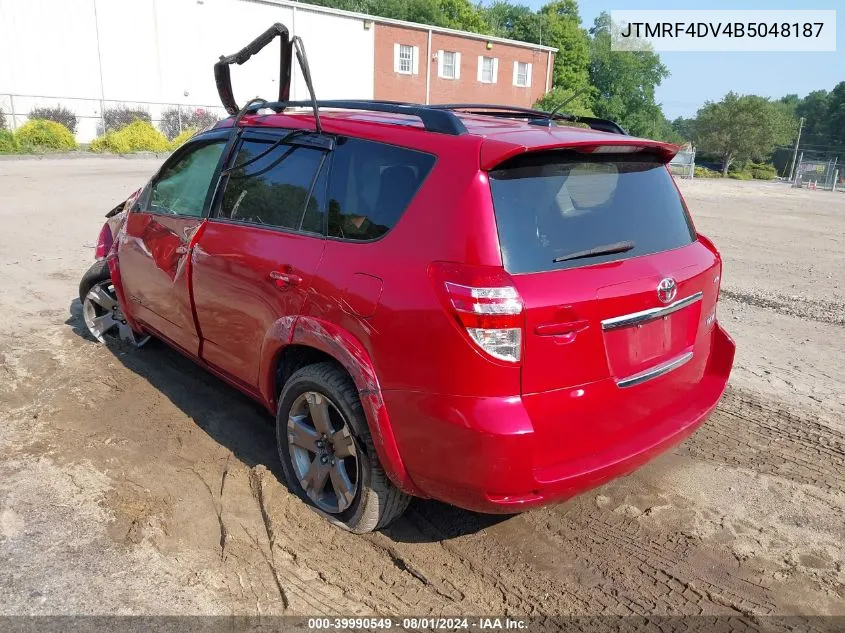 2011 Toyota Rav4 Sport VIN: JTMRF4DV4B5048187 Lot: 39990549