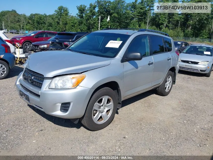 2011 Toyota Rav4 VIN: 2T3BF4DV6BW103913 Lot: 40020114