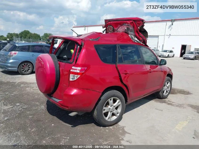 2011 Toyota Rav4 VIN: 2T3ZF4DV9BW055340 Lot: 40112000