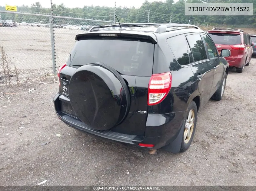 2011 Toyota Rav4 VIN: 2T3BF4DV2BW114522 Lot: 40131107