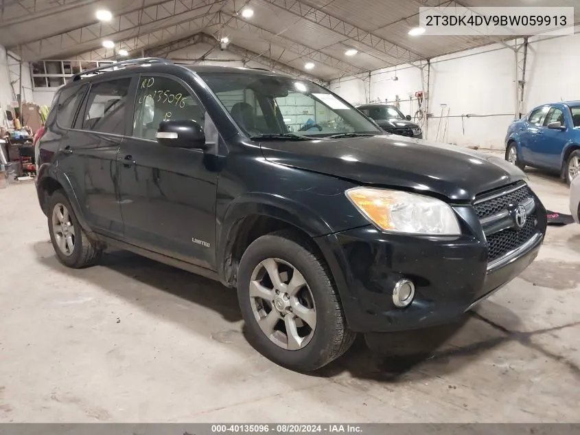 2011 Toyota Rav4 Limited VIN: 2T3DK4DV9BW059913 Lot: 40135096