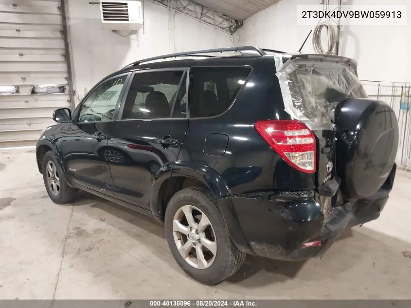 2011 Toyota Rav4 Limited VIN: 2T3DK4DV9BW059913 Lot: 40135096