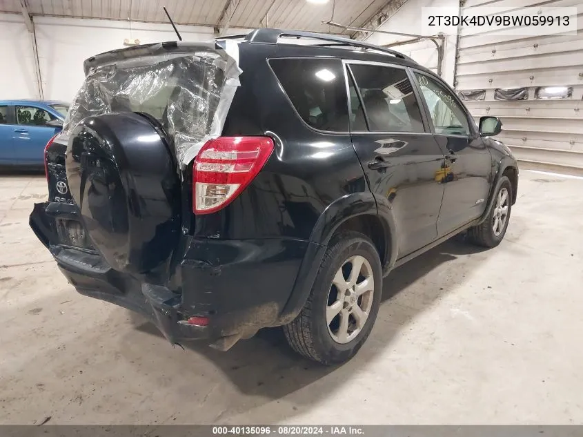 2011 Toyota Rav4 Limited VIN: 2T3DK4DV9BW059913 Lot: 40135096