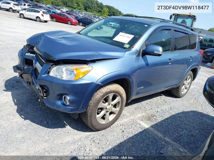 2011 Toyota Rav4 Limited VIN: 2T3DF4DV9BW118477 Lot: 40157703