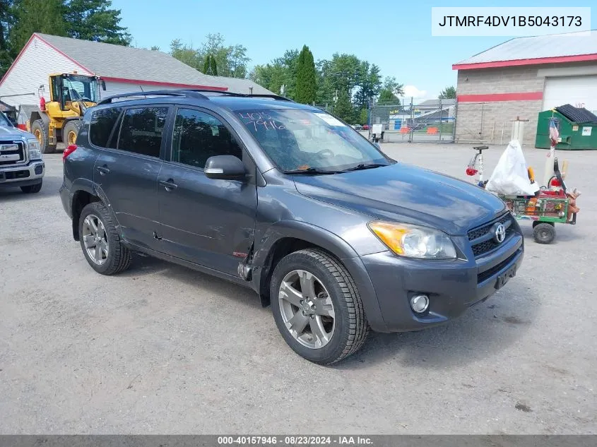 2011 Toyota Rav4 Sport VIN: JTMRF4DV1B5043173 Lot: 40157946