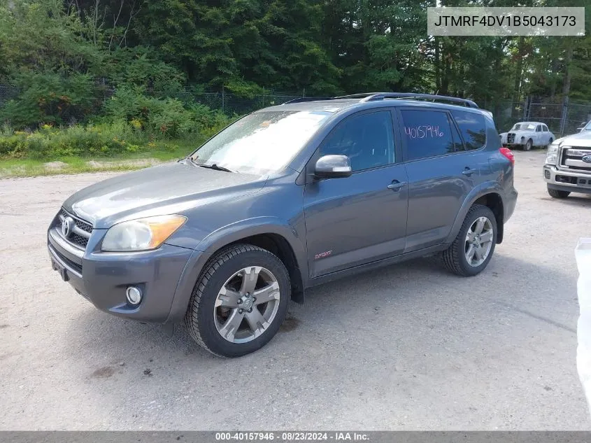 2011 Toyota Rav4 Sport VIN: JTMRF4DV1B5043173 Lot: 40157946