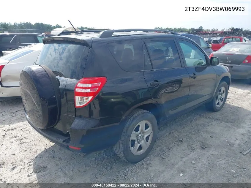 2011 Toyota Rav4 VIN: 2T3ZF4DV3BW069993 Lot: 40158422