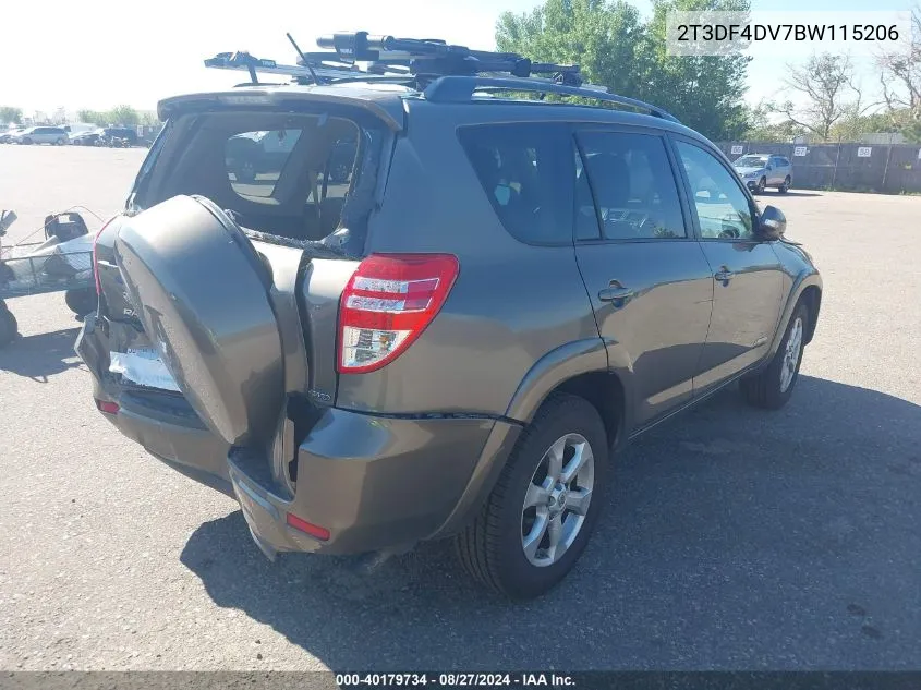 2011 Toyota Rav4 Limited VIN: 2T3DF4DV7BW115206 Lot: 40179734